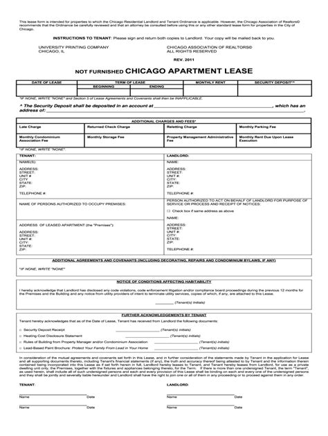 The Nevada residential lease agreement ("rental agreement") outlines the terms and conditions of the residential use of real estate in exchange for rent payments. . Chicago apartment lease 2022 pdf